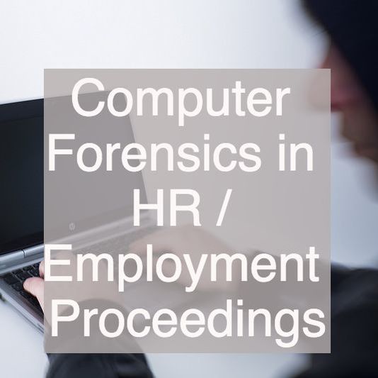 Computer Forensics in Human Resources / Employment Proceedings